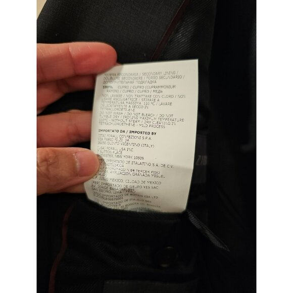 Pal Zileri Men's 2-pc Wool Suit MADE IN ITALY 35R Gray Black Check Sleek Preppy - Picture 7 of 16